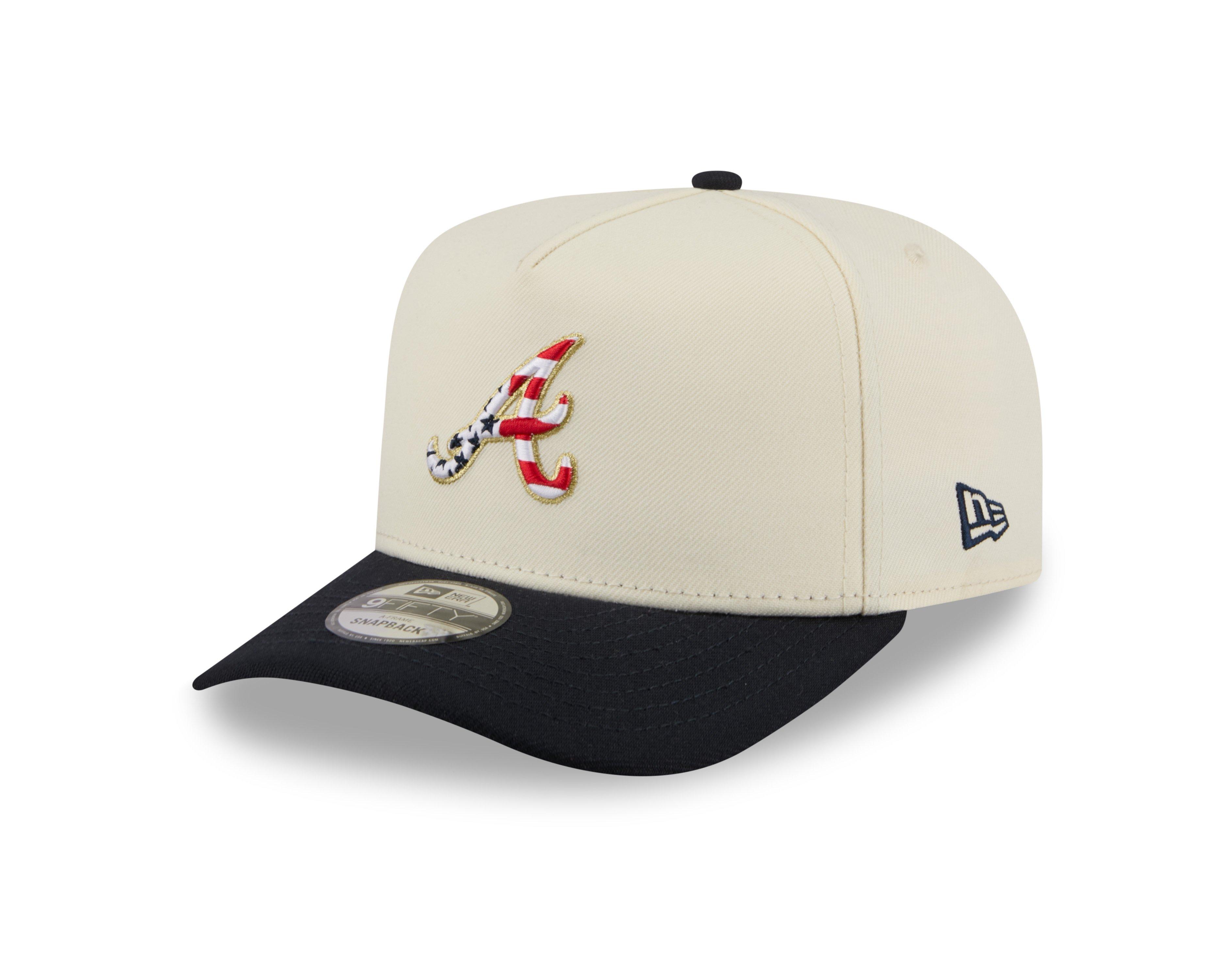 New Era Atlanta Braves 9FIFTY A-Frame 4th of July Snapback Hat - Cream - CREAM